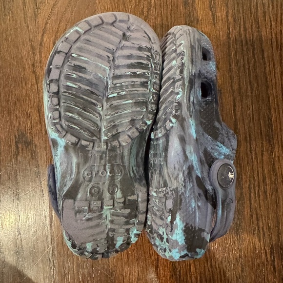 Toddler Classic Blue Marbled Clog - Picture 4 of 5